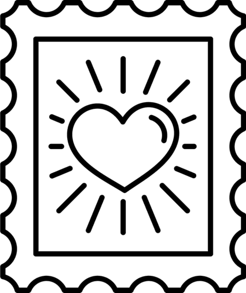 Wedding Postage Stamp - Clothing (505x600)