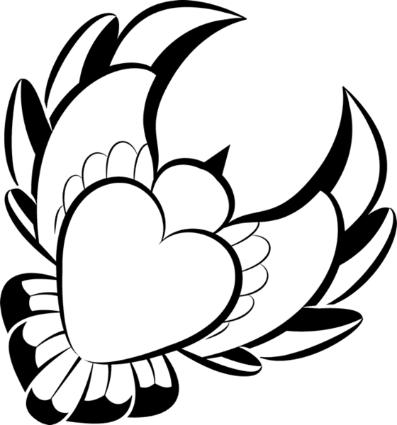 Dove With Heart Stamp - Dove With Heart Stamp (560x600)