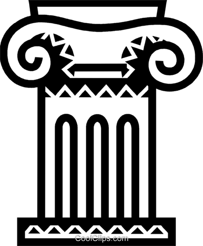 Column Or Pedestal Royalty Free Vector Clip Art Illustration - Graphics (397x480)