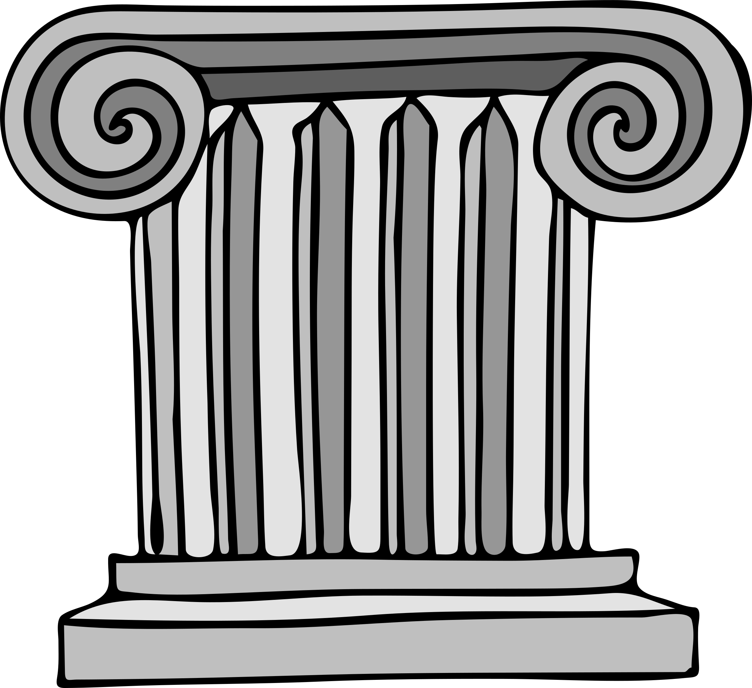 Big Image - Roman Columns Clip Art (2400x2193)