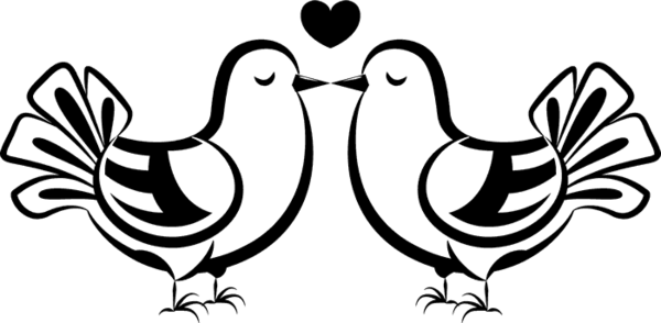 Two Doves Kissing Stamp - Postage Stamp (600x294)