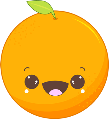 Orange Clipart Transparent - Fruit Character Png (405x402)