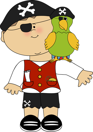 Pirate Clipart For Free - Mädchen-piraten-geburtstag Karte (388x550)