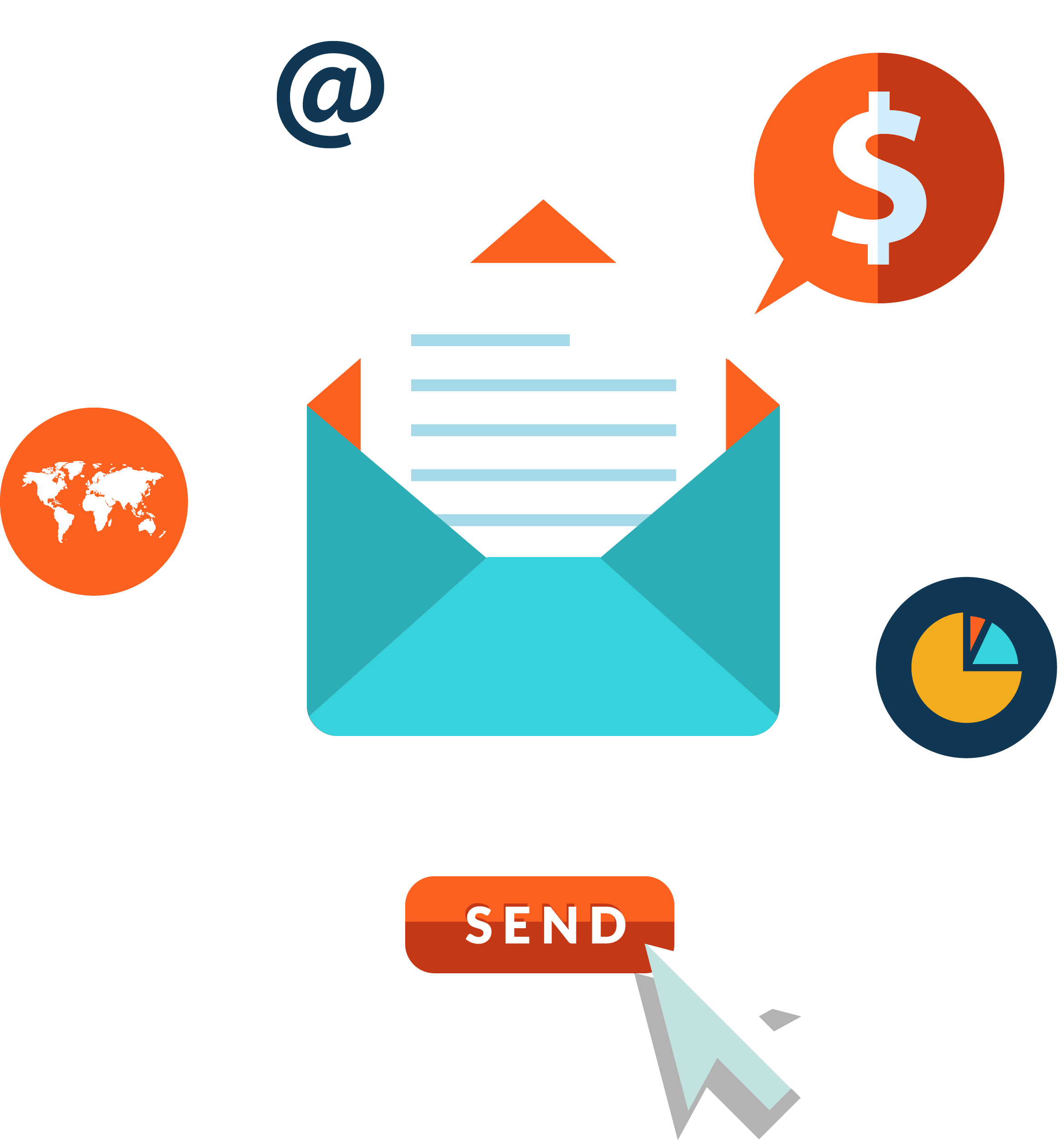 The Top 7 Benefits Of Email Marketing Pay Close Attention - Email Marketing Flat Icon (2337x2503)