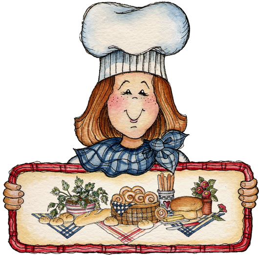 Cook Baking Bread Clipart By Laurie Furnell - Laurie Furnell Card (530x522)
