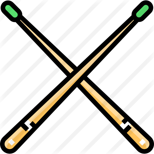 Drumsticks - Clipart Field Hockey Sticks (512x512)