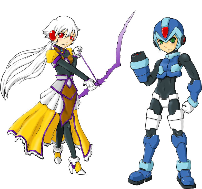 Katana And X Ready To Fight At By Zeromidnight - Cartoon (951x796)