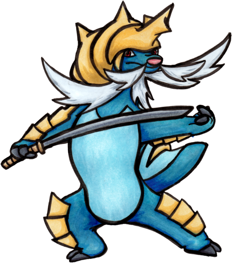 Katana-wielding Samurott By Roymbrog - Samurott (824x970)