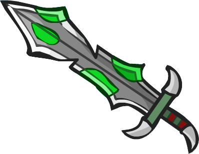 Two Hand Acid Blade - Helmet Heroes Acidic Sword (398x309)