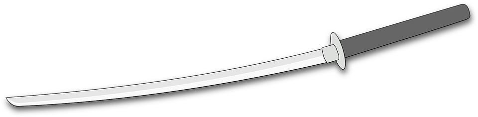 Drawn Katana Ninja Sword - Katana Gezeichnet (960x480)