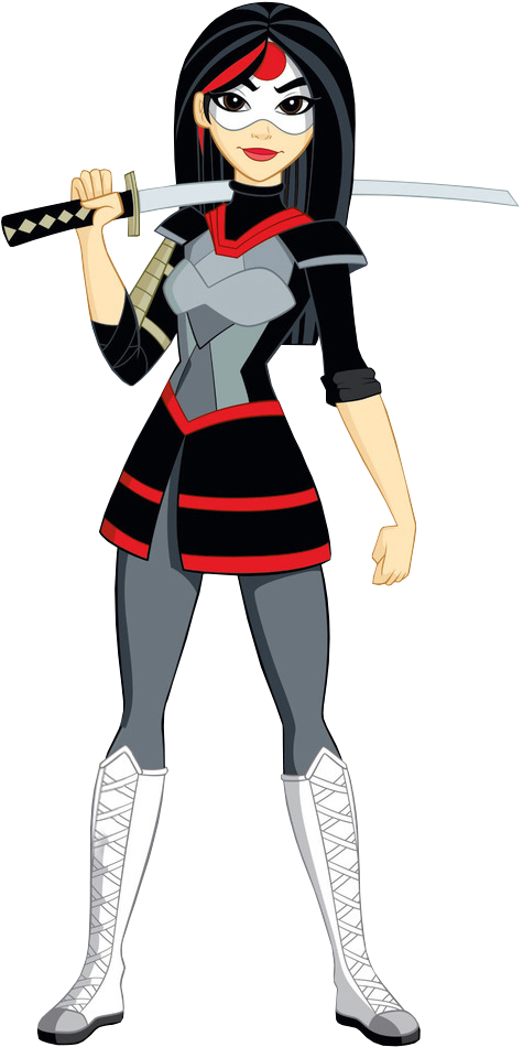 New Profile Art - Dc Superhero Girls Katana (513x989)