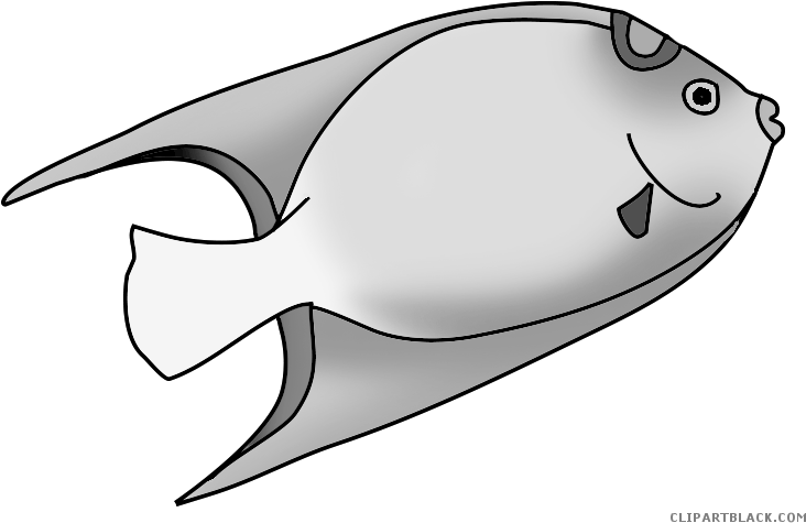 Colorful Fish Animal Free Black White Clipart Images - Clip Art (741x591)
