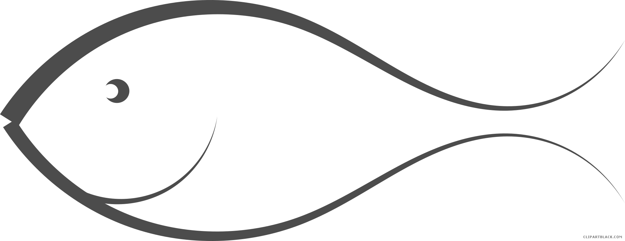 Fish Animal Free Black White Clipart Images Clipartblack - Fish And Chips Logo (2000x771)