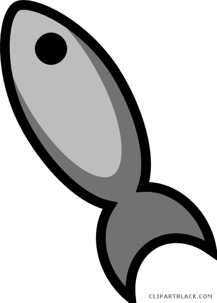 Cartoon Fish Animal Free Black White Clipart Images - Cartoon Small Fish Png (426x594)
