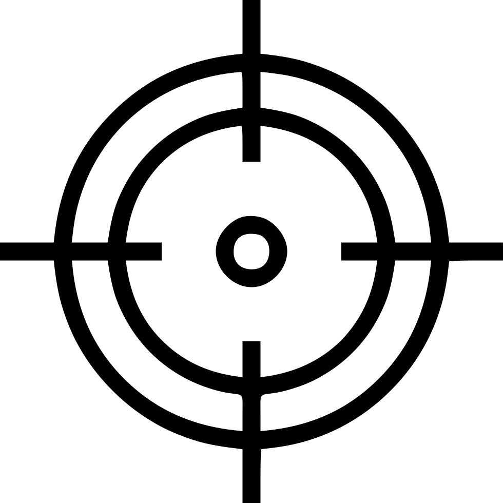 Crosshair Aim Shoot Target Goal Hit Comments - Crosshairs Vector (980x980)