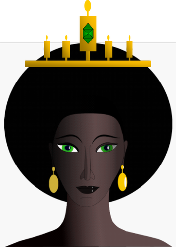African American Queen Clip Art - Black Woman Clipart (357x500)