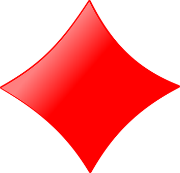 Diamonds, Playing Cards, Suit, Tiles - Rombo De Color Rojo (353x340)