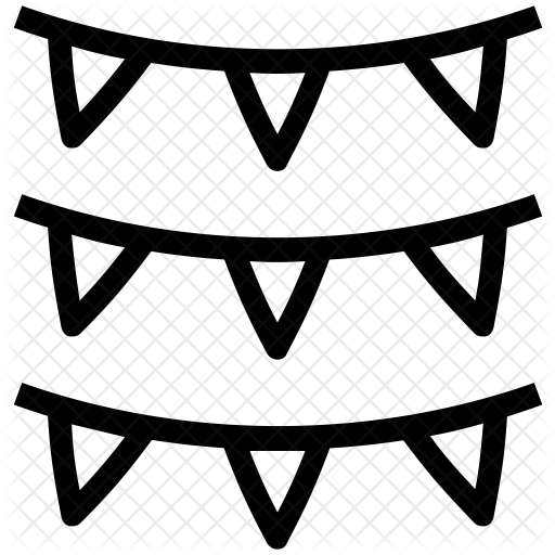 Bunting Flag Icon - Bunting (512x512)