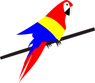 Parrot Bird Exotic Tropical Parrot Parrot - Papagayo Clipart (393x340)