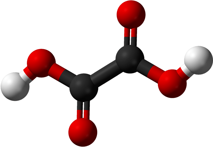 Black Spheres Are Carbon, Red Oxygen, White Hydrogen - Oxalate Ions In Guava (800x572)