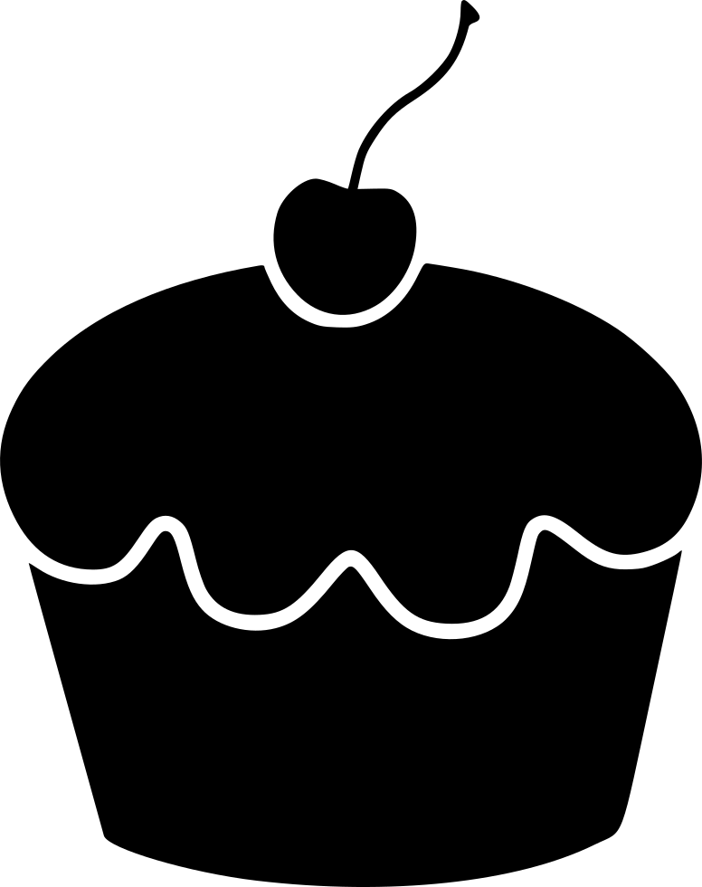 Cupcake Muffin Cake Party Cherry Comments - Cupcake With Candle Svg (776x980)