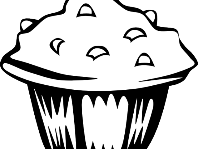 Blueberry Muffin Clipart Muffin Man - Food Icons Png Black And White (640x480)