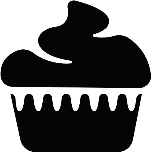 Cupcake4 - Silueta Cupcakes Vector Png (512x520)