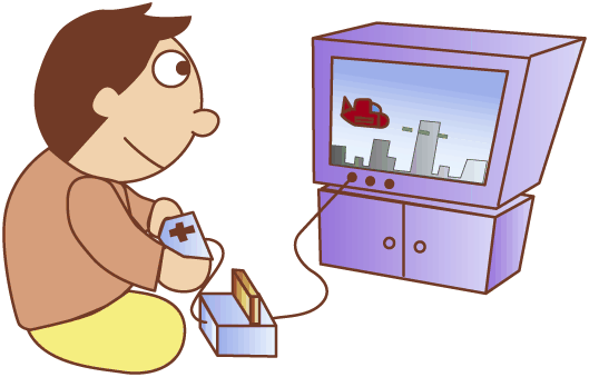 Playing Video Games Clip Art - Playing Video Games Transparent (529x339)