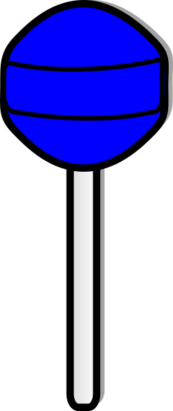 Blue Lollipop Clip Art At Clker - Blue Lollipop Clipart (252x598)