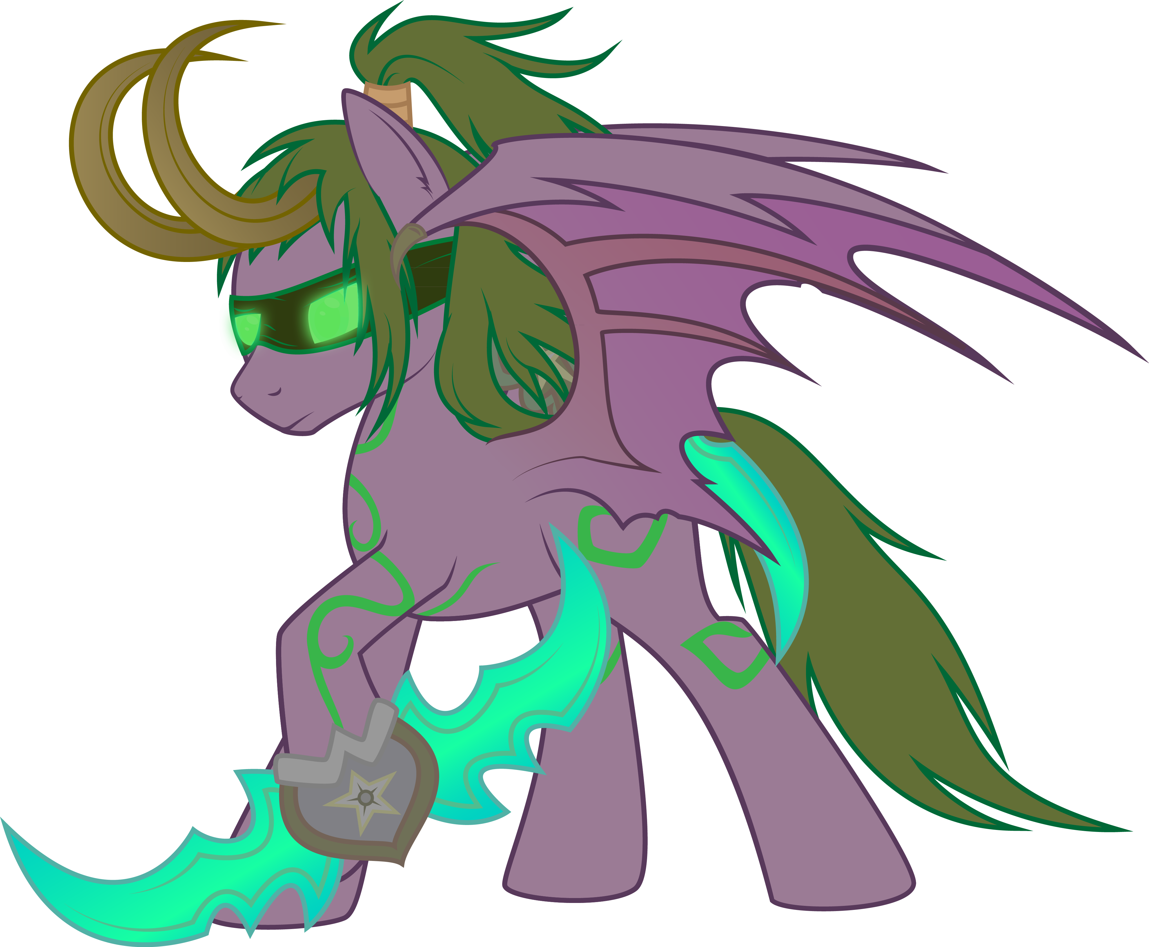 World Of Warcraft Pony Heroes Of The Storm Sunset Shimmer - My Little Pony Illidan (3963x3268)