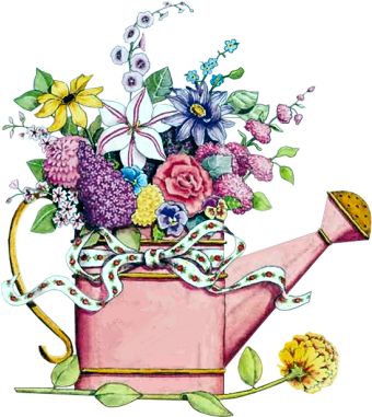 Watering Cans And Flowers - Happy Birthday Diana Gif (350x390)