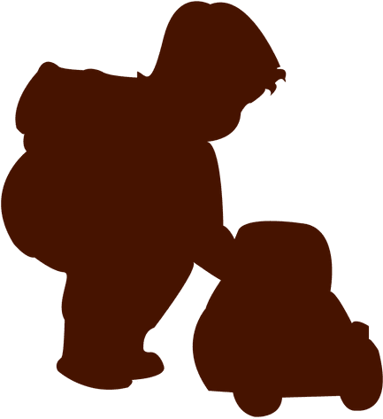 Child Playing With A Toy Silhouette - Child (512x512)