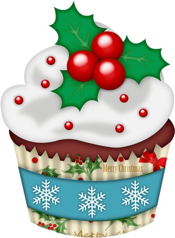 Cupcake - Christmas Cupcakes Clip Art (371x500)