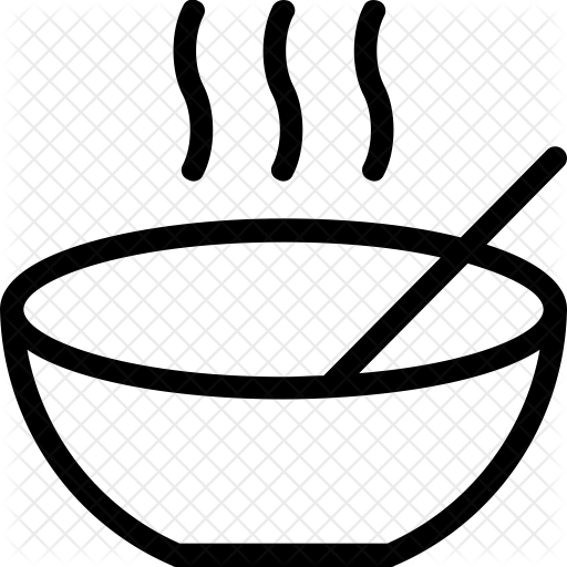 Bowl Icon - Dip Clipart Black And White Png (512x512)