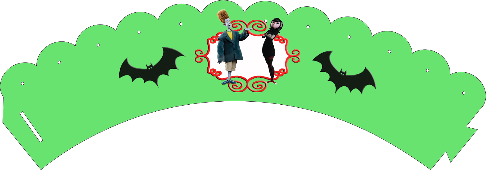 Transylvania Hotel Printable Wrappers Cupcake - Party (1600x562)