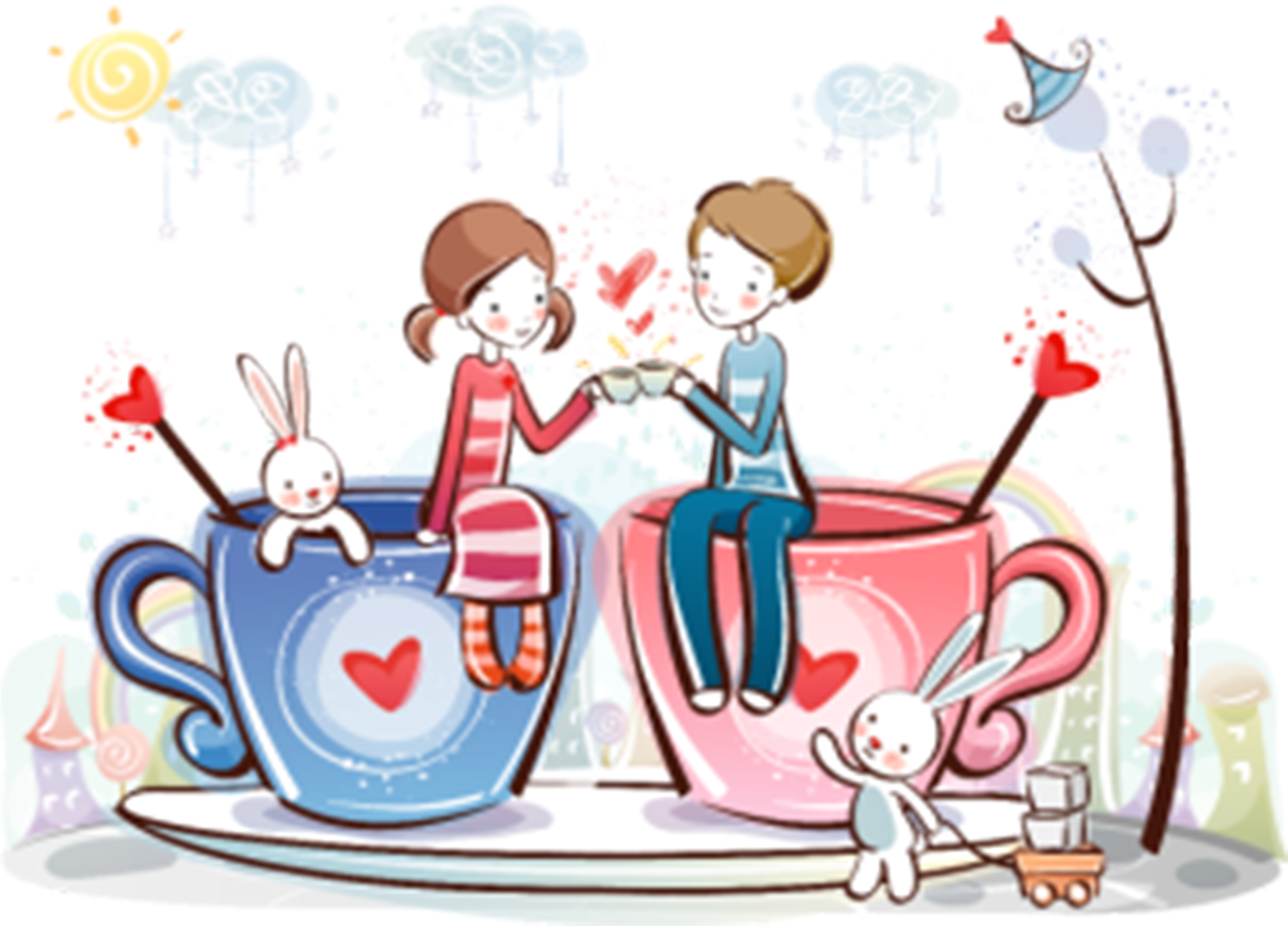 #valentinesday - Heart Touching Love Couple (1800x1764)