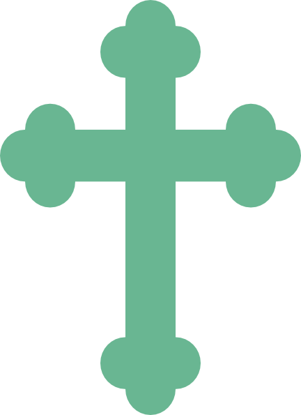 Mint Christening Cross Clip Art At Clker Com Vector - Christening Cross (432x595)