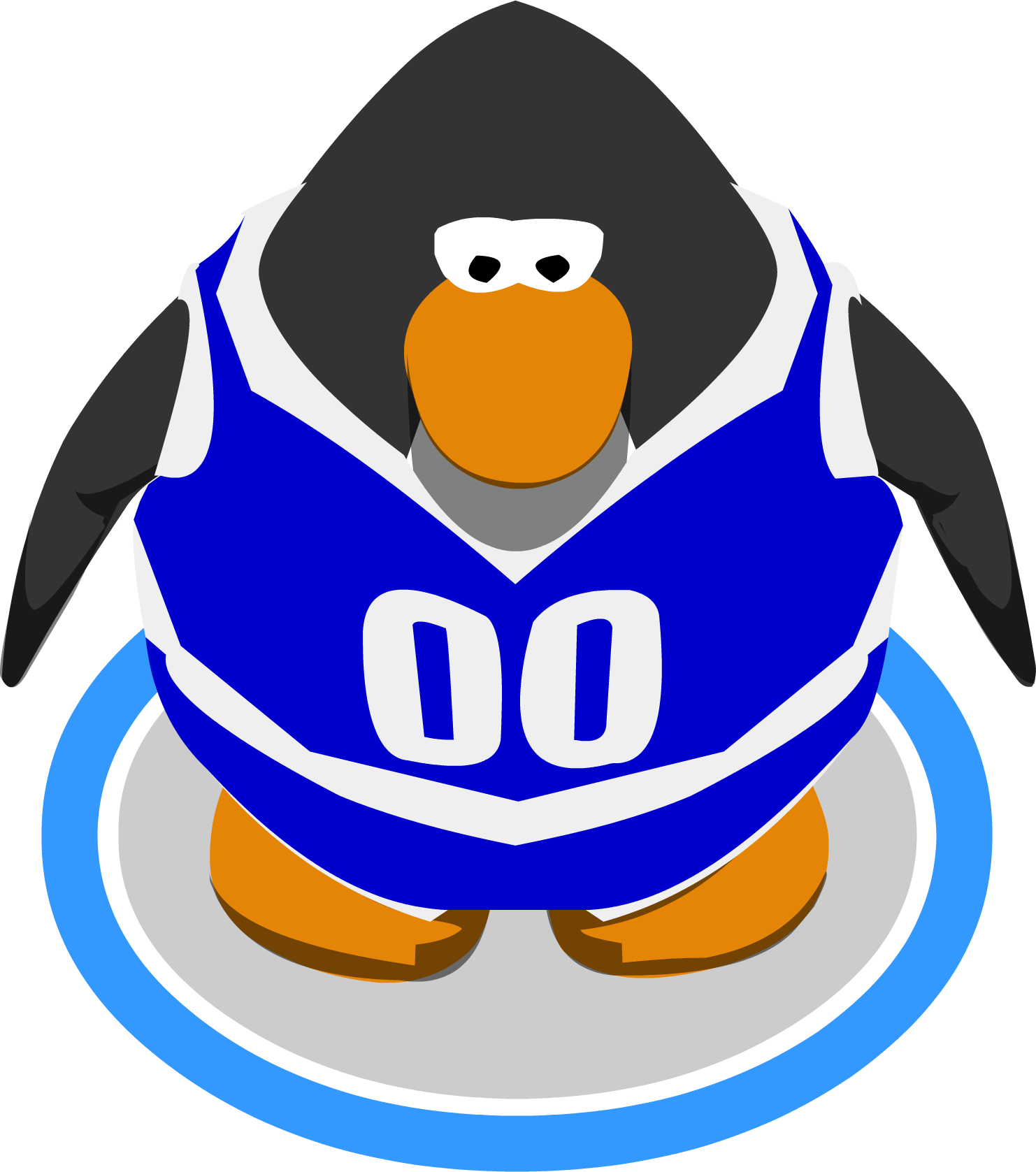 Blue Basketball Jersey In-game - Club Penguin Black Belt (1482x1677)