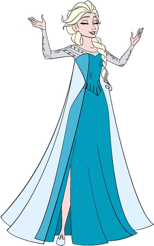 Crown Clipart Frozen - Elsa Clipart (550x875)
