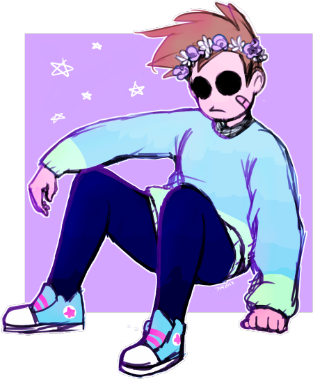 Crown Of Enlightenment Clipart Transparent Background - Eddsworld With Flower Crown (500x575)