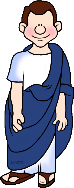 Rome Clipart Leaf - Ancient Roman People Clipart (281x648)