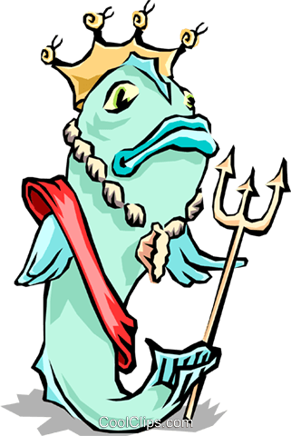 Fish Royalty Free Vector Clip Art Illustration - Fish With A Crown (321x480)