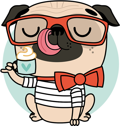 Pug Life Ii - Pug Emoji (600x600)