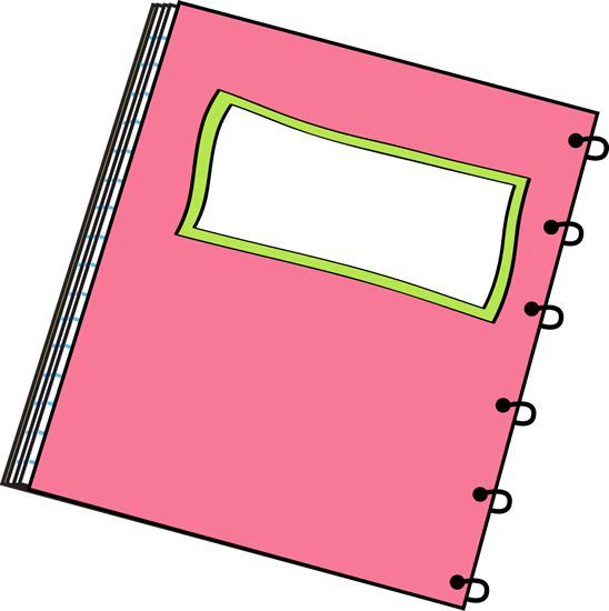 Pink Spiral Notebook With Blank Label Clip Art Pink - Pink Spiral Notebook With Blank Label Clip Art Pink (548x550)