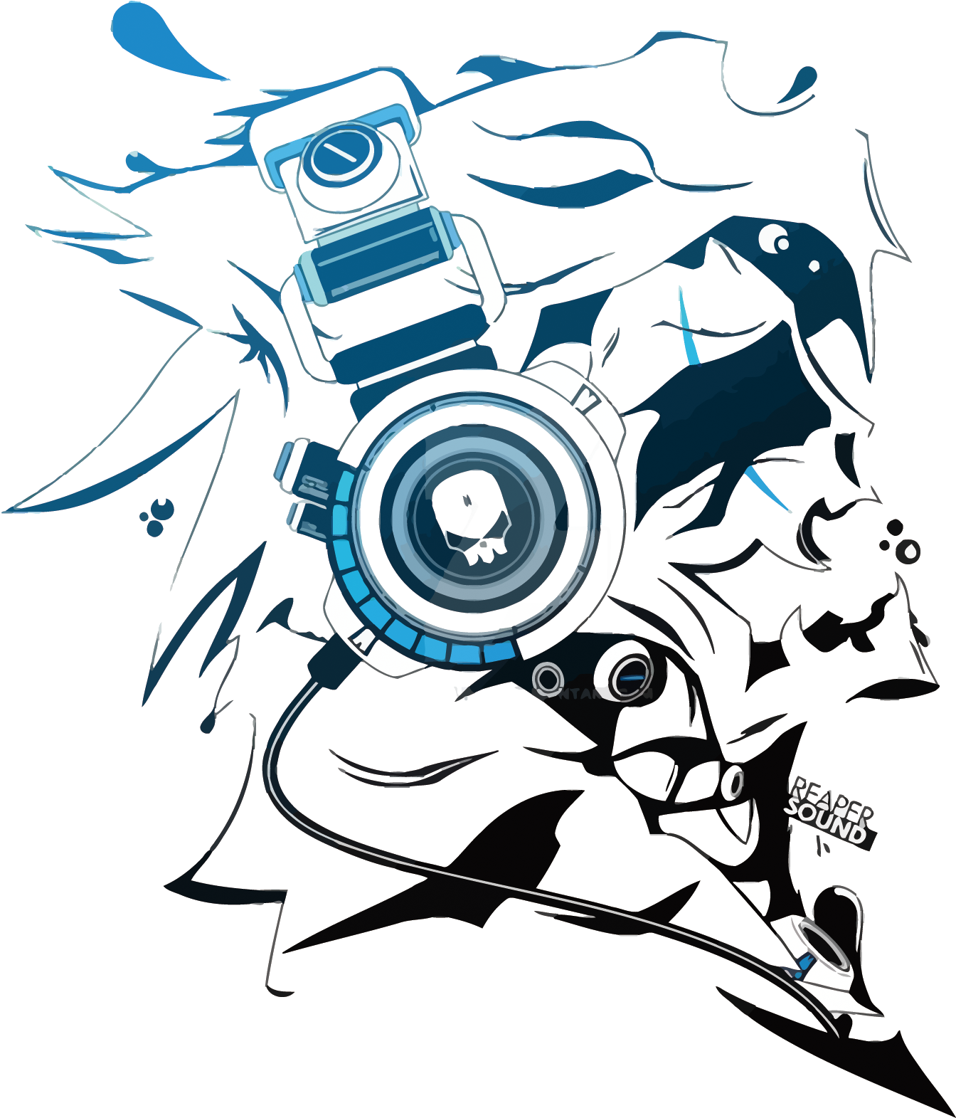 Visual Arts Headphones - Vector Graphics (1500x1848)
