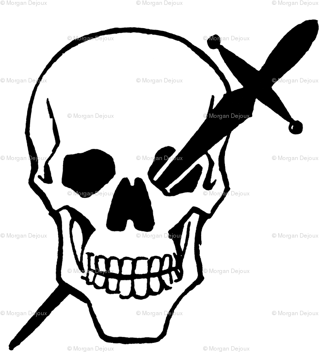 Skull With Dagger Through (725x810)
