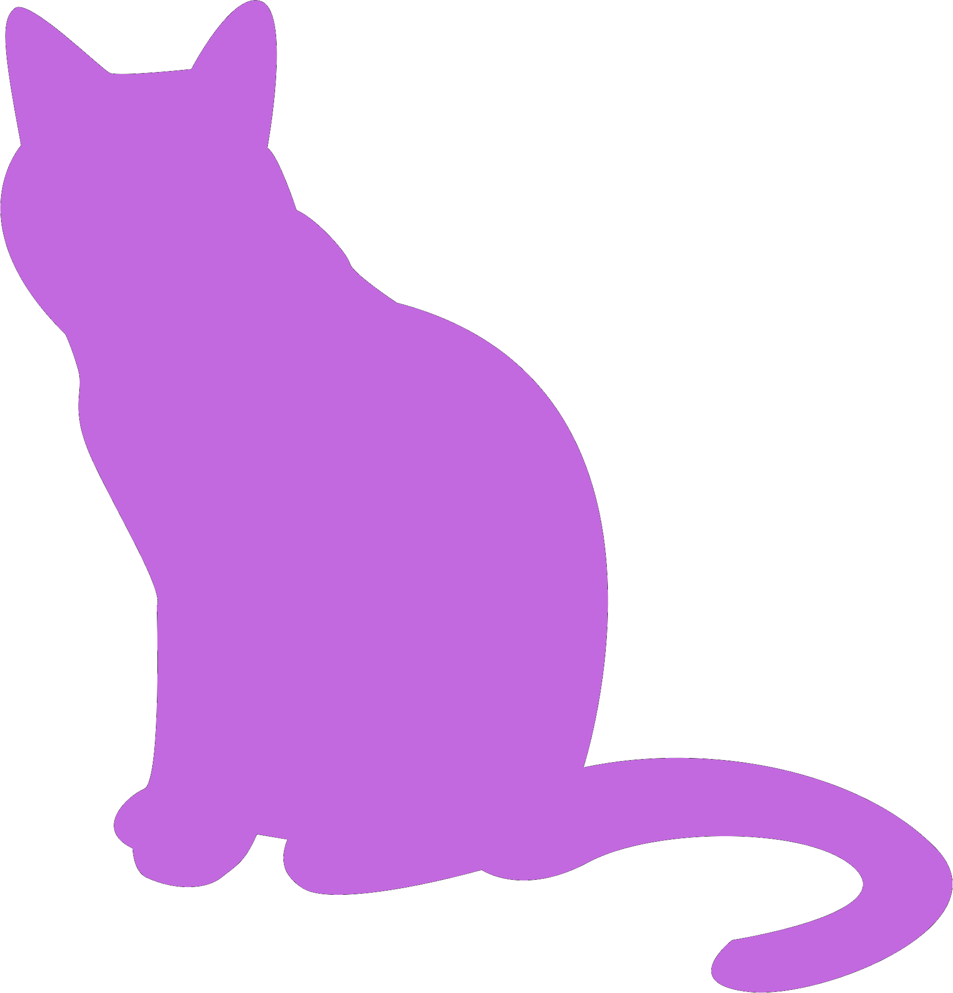 Big Image Png Clipart Cat Silhouette 1853 1931 - Cat (1853x1931)