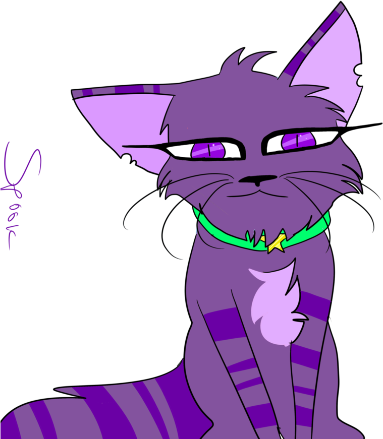Purple Striped Cat By Spookdraws - Cat Yawns (917x871)