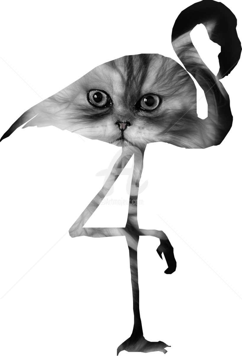Flamingo Cat - Flamingo Stencil (818x1200)