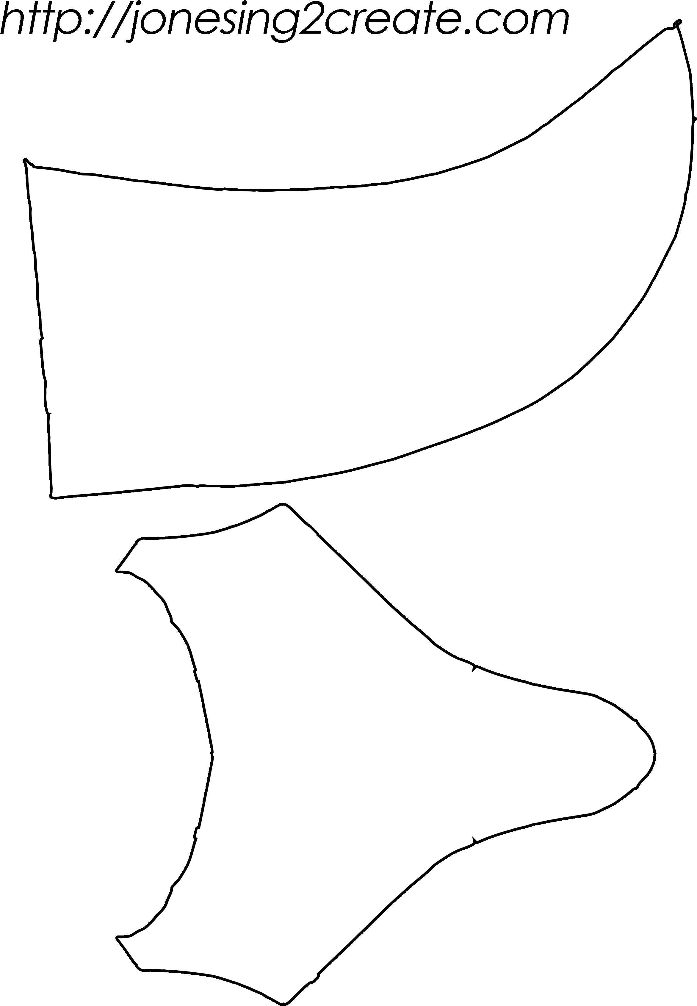 Flamingo Beak Pattern - Make A Flamingo Beak (2547x3507)